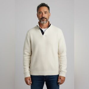 Weatherproof Cream V-Neck Women's Sweater